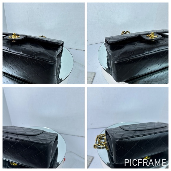 CHANEL Double Flap Quilted CC Logo Lambskin Chain Shoulder Bag - Picture 5 of 17